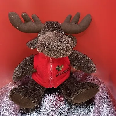 Wisconsin Moose State Plush W Vest 8  Plush Stuffed Animal Toy • $3.99