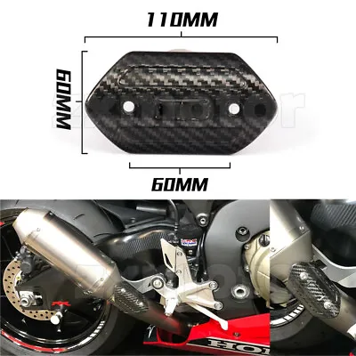 Motorcycle Exhaust Heat Shield Tube Cover Heel Guard Protector Real Carbon Fiber • $19.99