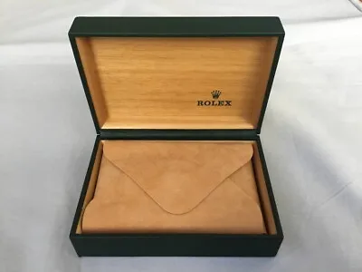 VINTAGE GENUINE ROLEX Green Watch Box Case 68.00.01 Wood Leather 231121006yS • $166.45