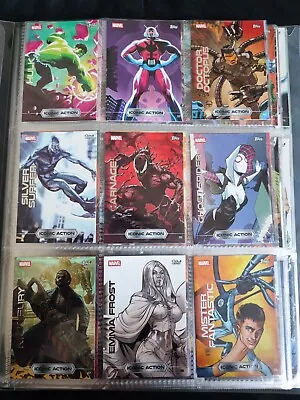 Topps Marvel Comicverse Trading Cards Full Set 142 Cards In Album 2022 Limited  • $250