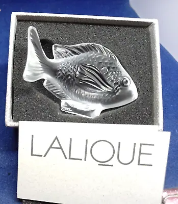 Lalique Imposing Crystal Damsel Fish  Art Crystal Glass Sculpture.  New Boxed • £225