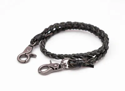 22  Quality Real Leather Braided Motocycle Trucker Biker Key Jean Wallet Chain • $10.87