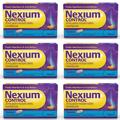 42 Tablets - Nexium Control Heartburn & Acid Reflux Gastro Resistant 20mg - 24Hr • £27.94