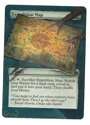 Expedition Map Altered Full Art MTG Magic Commander EDH Pimp Birthday Gift • $73.95