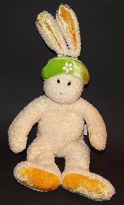 Mary Meyer Easter Bunny Rabbit Plush 13  Stuffed Animal Toy 1999 Green Hat • $11.86