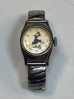 Donald Duck Walt Disney Ingersoll W.D.P 1950s US Time Watch Working Vintage • $99.99