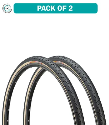 Pack Of 2 Kenda Kwest Tire 700 X 38 Clincher Wire Black/Tan Road Bike • $54.11