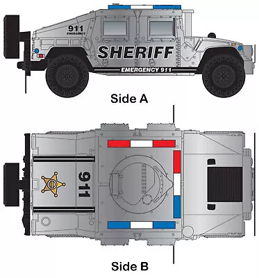 Micro-Trains MTL N-Scale Humvee Miliary Utility Vehicle (Sheriff/Police) 2-Pack • $30.99