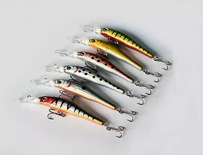 6 Pcs Premium Quality Hard Body Minnow/Bream Flathead Trout/Fishing Lure 10cm 6g • $14.90