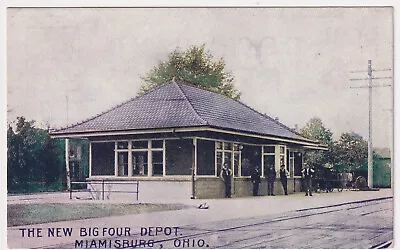 Ohio Miamisburg Big Four Railroad Depot Posted 1908 To Elsie Anthony Of Piqua. • $19.99