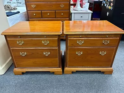 Younger Furniture Mid Century Pair Of Maple Bedside Cabinets CS C92 • £26.99