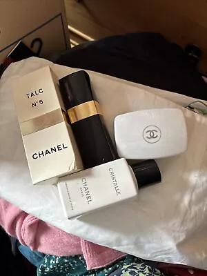 Chanel Group: 1/3rd Chanel No 5 New Talc Soap Box And Cristalle Body Lotion • £0.99