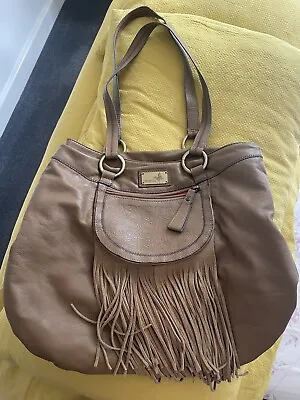 Tan Leather Fringe Matthew Williamson Handbag • £15