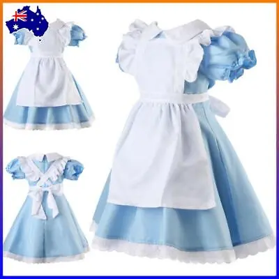 Alice Princess Costume Wonderland Girls Kids Book Week Day In Fancy Dress Outfit • $19.85