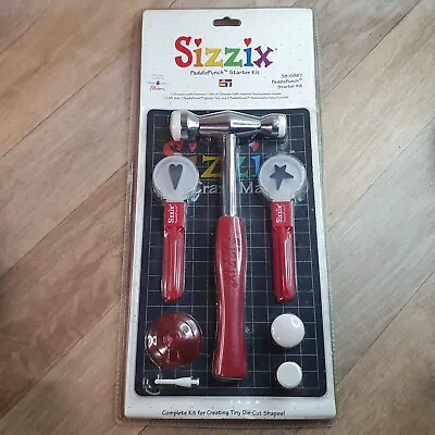 Sizzix Paddle Punch Starter Kit With Star And Heart Punches 38-0867 BNIP New • £19.99