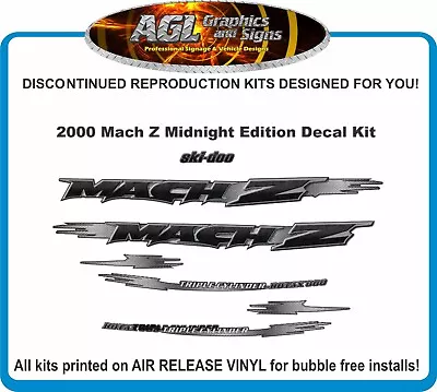 Replacement Decal Kit Midnight Edition Fits 2000  Ski-doo Mach Z 800   Graphics • $91.44