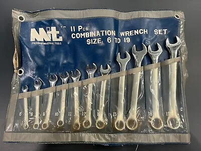 Michigan Industrial Tools 11 Piece Combination Wrench Set Size 6-19 Roll Up Set • $19.95