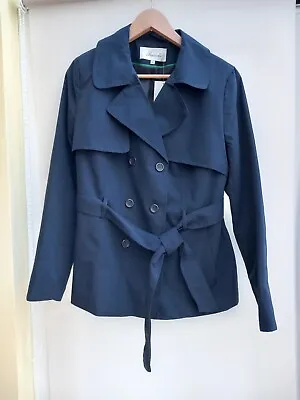 Ladies Peacocks Short Macintosh Jacket. Navy. Size 12 • £10.99