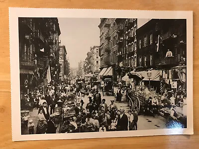 POSTCARD UNPOSTED NEW YORK CITY MULBERRY ST. NORTH TOWARDS CANAL C 1900  -REPRO • $3.50