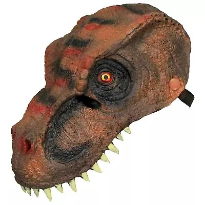 Adult Teen Dinosaur Brown T Rex Halloween Costume Jurassic Face Mask Accessory • $8.95