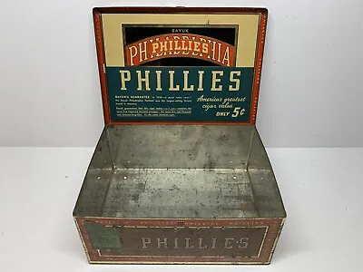 Vintage Bayuk Philadelphia Phillies Perfecto Tin Cigar Box • $18