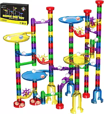 Marble Run Set 127 Pcs Marble Race Track For Kids With Glass Marbles • $49.99