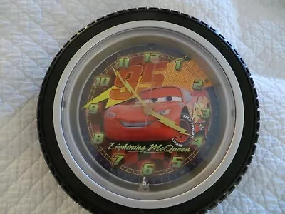 DISNEY Pixar Cars LIGHTNING McQUEEN  Clock Great Condition! FREE SHIPPING!! • $29.99