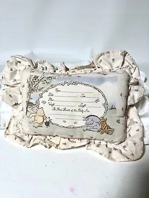 Lot Of 2 Vintage Winnie The Pooh Classic Keepsake Birth Announcement Pillows • $22