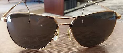 Vintage Preowned Diamond Plate Aviator Style Men's Gold Frame Sunglasses.😎 • $25