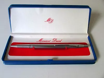 Vintage Morrison Ducal Ballpoint Pen Chromed Argentina Made Boxed Longvie Ad • $24