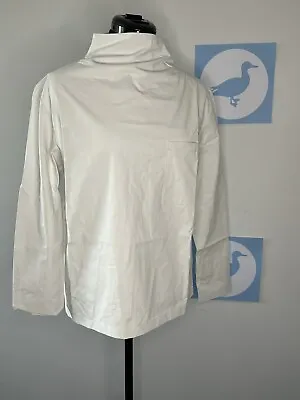 Zara White Faux Leather Jacket Size XS Top Long Sleeve 2969 311  • $32.84