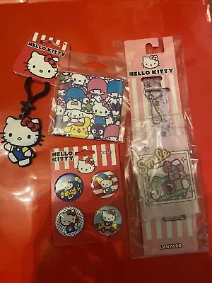 Hello Kitty Bundle Kit With Lanyard Keychain Pins And Magnet • $12.99