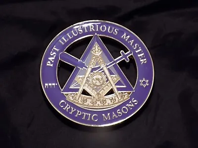 Masonic 3  Car Emblem York Rites Past Illustrious Master Cryptic Masons NEW! • $12.69