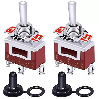 2pcs Momentary Toggle Switch SPDT (ON)-Off-(ON) 12V 3 Terminal 3 Position Wat... • $14.38