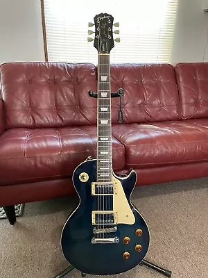 1998 Epiphone Les Paul Blue Electric Guitar  • $150.99