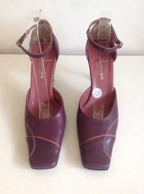 £8.99 • Buy Planisphere Purple Magenta Ankle Strap Square Toe Shoes Size 7 Heels 4 