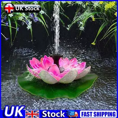 Lotus Shape Pond Decoration 2.5W Solar Powered Fountain Pump For Decore Garden U • £12.89