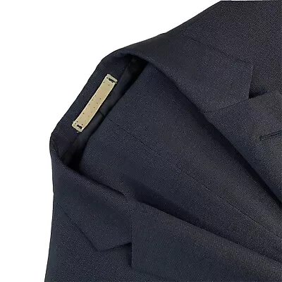 VTG 40 R Aquascutum Navy Blue Pin Dot Slim Fit Wool Suit Made England  • $195