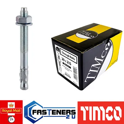 £5.50 • Buy TIMco Through Bolts, Anchor Bolts, Concrete Fixing, Zinc Coated M8 M10 M12 M16