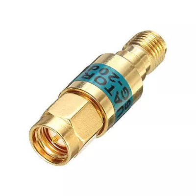 Gold 2W SMA-JK RF Attenuator DC-6GHz 5G 3G 50Ohm 3db 5db 6db 10db 15db 20db 30db • $8.68