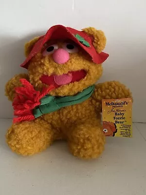 VINTAGE 1987 Muppets Christmas Fozzie Bear 8  Plush Doll • $14.96
