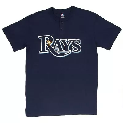 Majestic Two-Button Tampa Bay Rays Replica Youth Jersey 50/50 Blend YS (R27) • $8.42