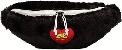 Nike X Olivia Kim Heritage Faux Fur Waist Bag Fanny Pack CT7959-010 • $96.62