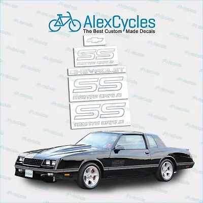 Monte Carlo SS 87 88 Restoration Vinyl Silver Decals Stickers Kit Chevy Logo • $23.70