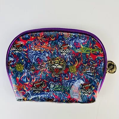 Ed Hardy By Christian Audigier Zippered Cosmetic Bag Pouch ‘Love Kills Slowly’ • $14.99