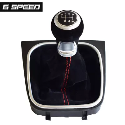 $22.89 • Buy 6 Speed Gear Stick Shift Knob Suede Leather For VW Golf 5 6 MK5 MK6 R32 GTI 