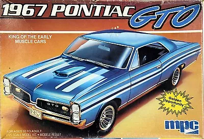 MPC 1967 PONTIAC GTO 1/25 Scale Model Kit Open Box NICE Molded In Blue • $43.69