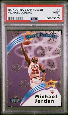 1997 Ultra Star Power 1 Michael Jordan Psa 9 • $135