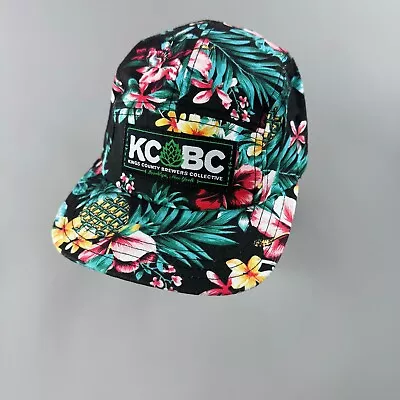 Hat Cap Mens 5 Panel KCBC Brewery Logo Floral Hawaiian Kings County Brooklyn NY  • $25.84