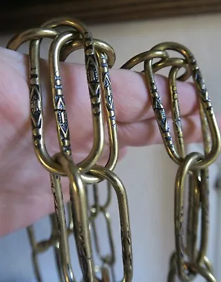 18  Vintage Gilt Brass Plated Chain Links Part Lamp Chandelier ORNATE Original • $22.65
